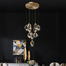 GobekUsa Crystal Diamond Chandelier for Duplex Building Stairwell Loft Pendant Lighting