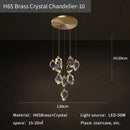 GobekUsa Crystal Diamond Chandelier for Duplex Building Stairwell Loft Pendant Lighting