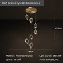 GobekUsa Crystal Diamond Chandelier for Duplex Building Stairwell Loft Pendant Lighting