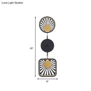 GobekUsa Modern Black Metal LED Wall Sconce for Living Room - Contemporary Sector Design