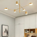GobekUsa Black Gold White LED Chandelier: Stylish Nordic Loft Lamp for Livingroom & Bedroom