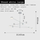 GobekUsa Black Gold White LED Chandelier: Stylish Nordic Loft Lamp for Livingroom & Bedroom