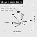 GobekUsa Black Gold White LED Chandelier: Stylish Nordic Loft Lamp for Livingroom & Bedroom