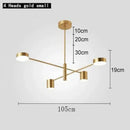 GobekUsa Black Gold White LED Chandelier: Stylish Nordic Loft Lamp for Livingroom & Bedroom