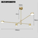 GobekUsa Black Gold White LED Chandelier: Stylish Nordic Loft Lamp for Livingroom & Bedroom