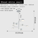 GobekUsa Black Gold White LED Chandelier: Stylish Nordic Loft Lamp for Livingroom & Bedroom