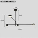 GobekUsa Black Gold White LED Chandelier: Stylish Nordic Loft Lamp for Livingroom & Bedroom