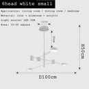 GobekUsa Black Gold White LED Chandelier: Stylish Nordic Loft Lamp for Livingroom & Bedroom