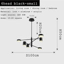 GobekUsa Black Gold White LED Chandelier: Stylish Nordic Loft Lamp for Livingroom & Bedroom