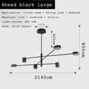 GobekUsa Black Gold White LED Chandelier: Stylish Nordic Loft Lamp for Livingroom & Bedroom