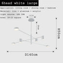 GobekUsa Black Gold White LED Chandelier: Stylish Nordic Loft Lamp for Livingroom & Bedroom