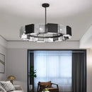 GobekUsa Black Metal Loft LED Chandelier: Modern Indoor Pendant Lamp Fixture Home Lighting
