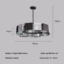 GobekUsa Black Metal Loft LED Chandelier: Modern Indoor Pendant Lamp Fixture Home Lighting