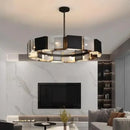 GobekUsa Black Metal Loft LED Chandelier: Modern Indoor Pendant Lamp Fixture Home Lighting