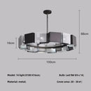 GobekUsa Black Metal Loft LED Chandelier: Modern Indoor Pendant Lamp Fixture Home Lighting