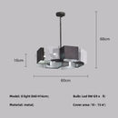 GobekUsa Black Metal Loft LED Chandelier: Modern Indoor Pendant Lamp Fixture Home Lighting