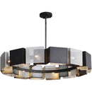 GobekUsa Black Metal Loft LED Chandelier: Modern Indoor Pendant Lamp Fixture Home Lighting