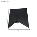 GobekUsa Modern Geometric Metal Wall Sconce Light with LED, Black Finish, Warm/White Lighting