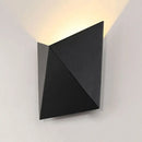 GobekUsa Modern Geometric Metal Wall Sconce Light with LED, Black Finish, Warm/White Lighting