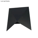 GobekUsa Modern Geometric Metal Wall Sconce Light with LED, Black Finish, Warm/White Lighting