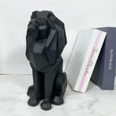 GobekUsa Lion Resin Art Statue: Morden Geometry Figurine for Home Office Decoration