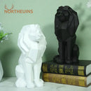 GobekUsa Lion Resin Art Statue: Morden Geometry Figurine for Home Office Decoration