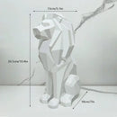 GobekUsa Lion Resin Art Statue: Morden Geometry Figurine for Home Office Decoration