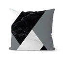 Modern geometric black & white pillowcase set – living room cushion by Decorbites