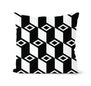 Modern geometric black & white pillowcase set – living room cushion by Decorbites