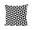 Modern geometric black & white pillowcase set – living room cushion by Decorbites