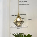 GobekUsa Blue Glass LED Pendant Light Fixture Modern Nordic Wire Hanging Lamp