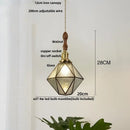 GobekUsa Blue Glass LED Pendant Light Fixture Modern Nordic Wire Hanging Lamp