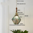 GobekUsa Blue Glass LED Pendant Light Fixture Modern Nordic Wire Hanging Lamp