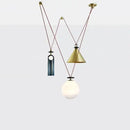 GobekUsa Glass Chandelier: Adjustable Shape, LED Decorative Lamps for Restaurant, Bedroom, Bar.