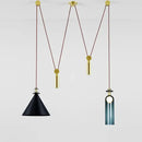 GobekUsa Glass Chandelier: Adjustable Shape, LED Decorative Lamps for Restaurant, Bedroom, Bar.