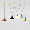 GobekUsa Glass Chandelier: Adjustable Shape, LED Decorative Lamps for Restaurant, Bedroom, Bar.
