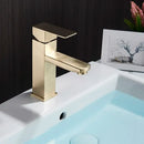 GobekUsa Brushed Gold Bathroom Basin Faucet Single Lever Vessel Sink Mixer Tap