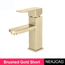 GobekUsa Brushed Gold Bathroom Basin Faucet Single Lever Vessel Sink Mixer Tap