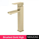 GobekUsa Brushed Gold Bathroom Basin Faucet Single Lever Vessel Sink Mixer Tap