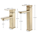 GobekUsa Brushed Gold Bathroom Basin Faucet Single Lever Vessel Sink Mixer Tap