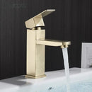 GobekUsa Brushed Gold Bathroom Basin Faucet Single Lever Vessel Sink Mixer Tap