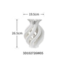 GobekUsa Geometric Ceramic Spiral Vase Set for Home Decor and Floral Arrangement