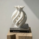 GobekUsa Geometric Ceramic Spiral Vase Set for Home Decor and Floral Arrangement
