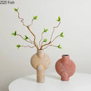 GobekUsa Geometric Ceramic Vase for Stylish Floral Arrangements