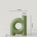 GobekUsa Geometric Ceramic Vase: Hollowed-out Letters Flower Arrangement Home Decor