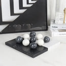 GobekUsa Geometric Chess Marble Ornament Set for Stylish Home Decor