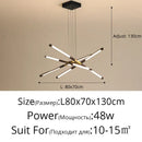 GobekUsa Dimmable LED Ceiling Chandelier, Modern Interior Lighting for Dining Room, Bedroom, Living Room
