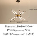 GobekUsa Dimmable LED Ceiling Chandelier, Modern Interior Lighting for Dining Room, Bedroom, Living Room