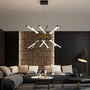 GobekUsa Dimmable LED Ceiling Chandelier, Modern Interior Lighting for Dining Room, Bedroom, Living Room