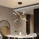 GobekUsa Dimmable LED Ceiling Chandelier, Modern Interior Lighting for Dining Room, Bedroom, Living Room